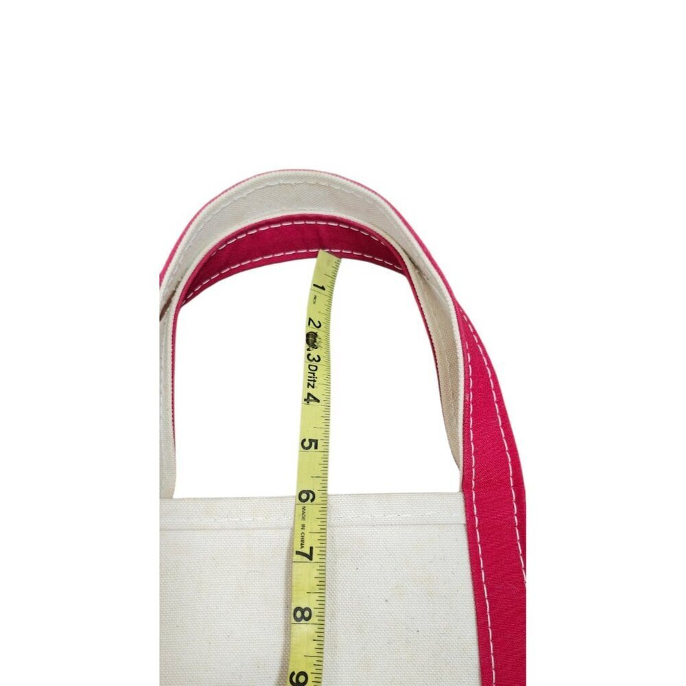 Vintage L.L.Bean Boat And Tote Canvas Bag Medium Red Trim Made In USA Classic - Picture 11 of 13